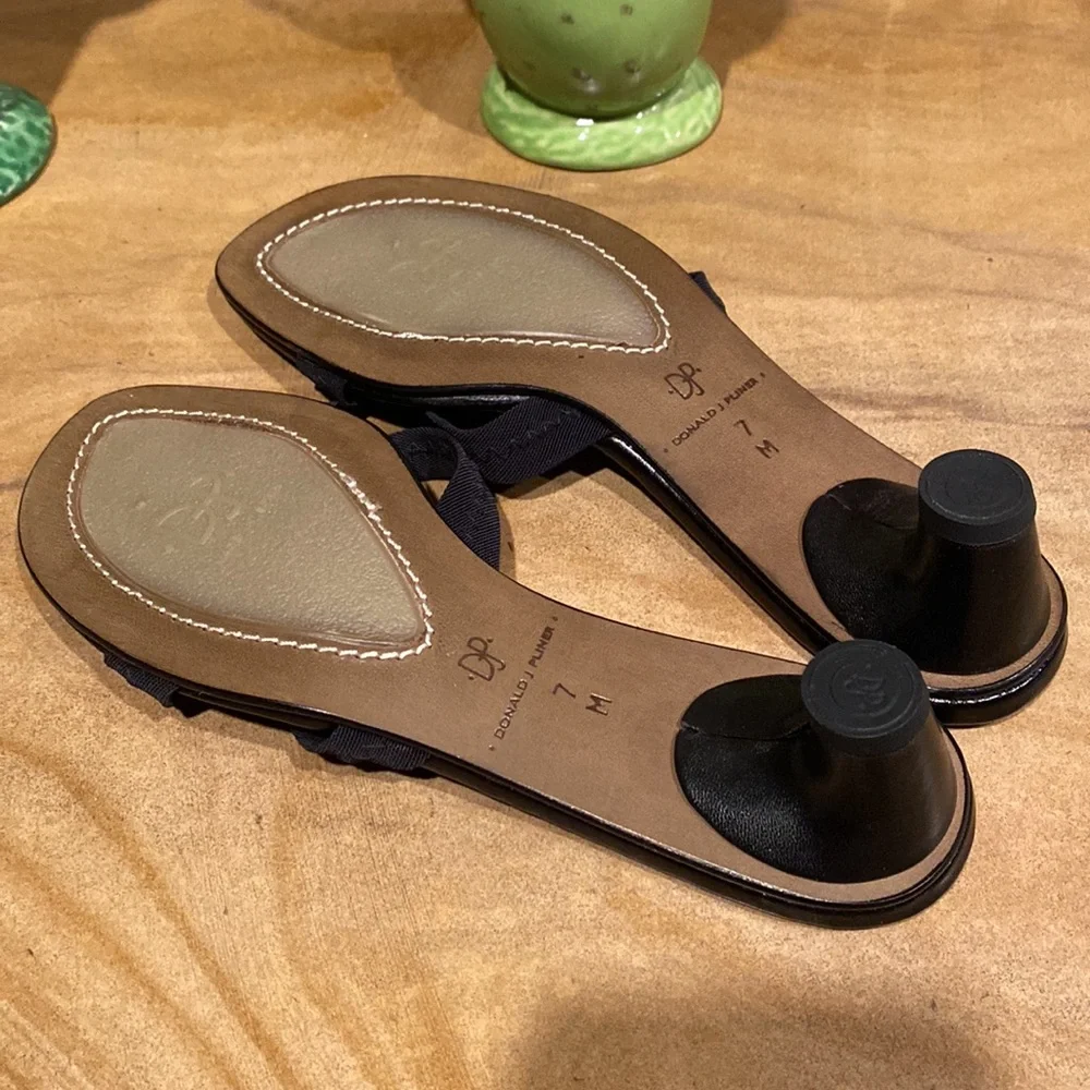 Donald J. Pliner Black Bow Slide Sandals - Picture 7 of 9